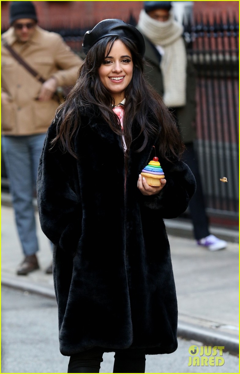camila cabello eats cupcakes plays with dogs filming new commercial 044194647