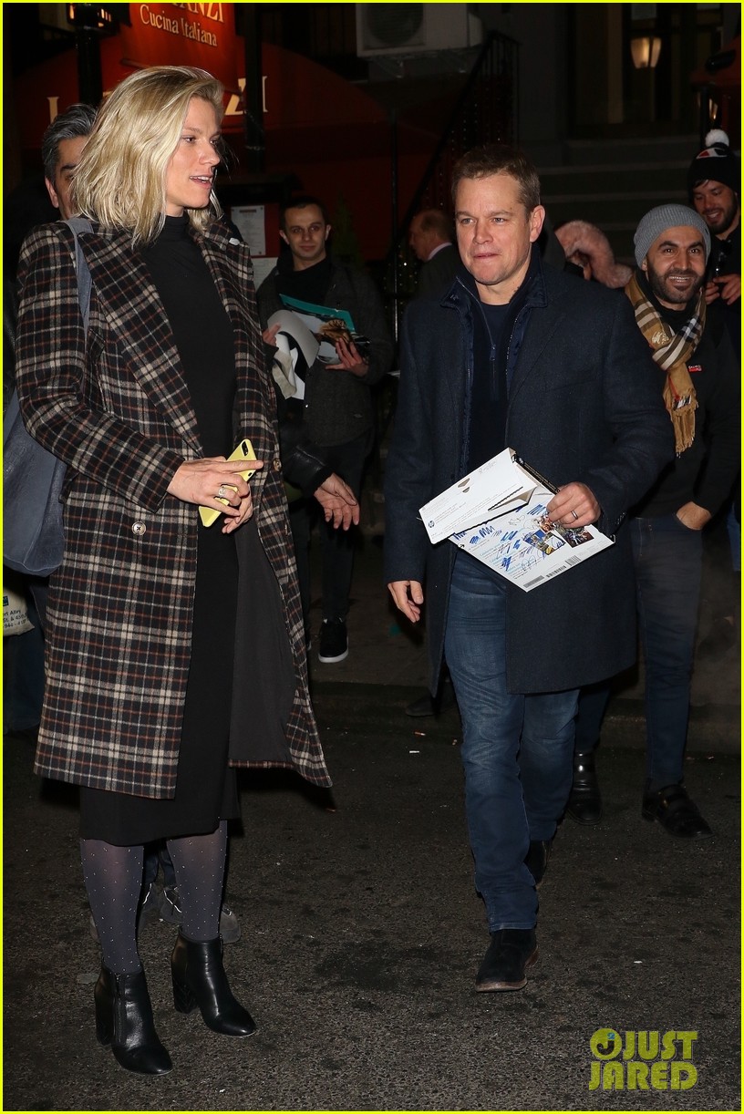 Matt Damon Goes Out for Dinner with Lindsay Shookus, His BFF Ben