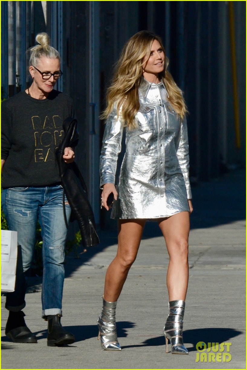 Heidi Klum & Boyfriend Tom Kaulitz Share a Kiss on the Set of 'Germany