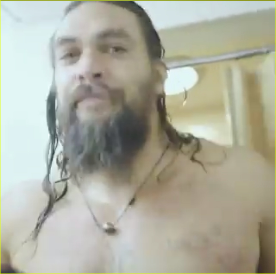 jason momoa goes shirtless while promoting snl from the shower 05