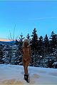 kendall jenner rocks pink bikini while posing in the snow in aspen 02