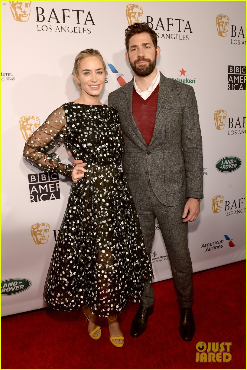 Emily Blunt & John Krasinski Couple Up for BAFTA Tea Party!: Photo