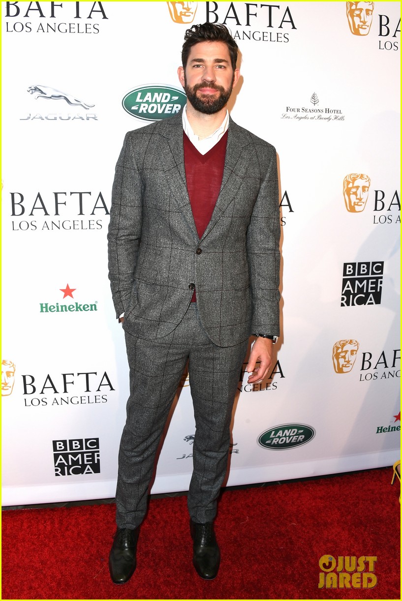 Emily Blunt & John Krasinski Couple Up for BAFTA Tea Party!: Photo