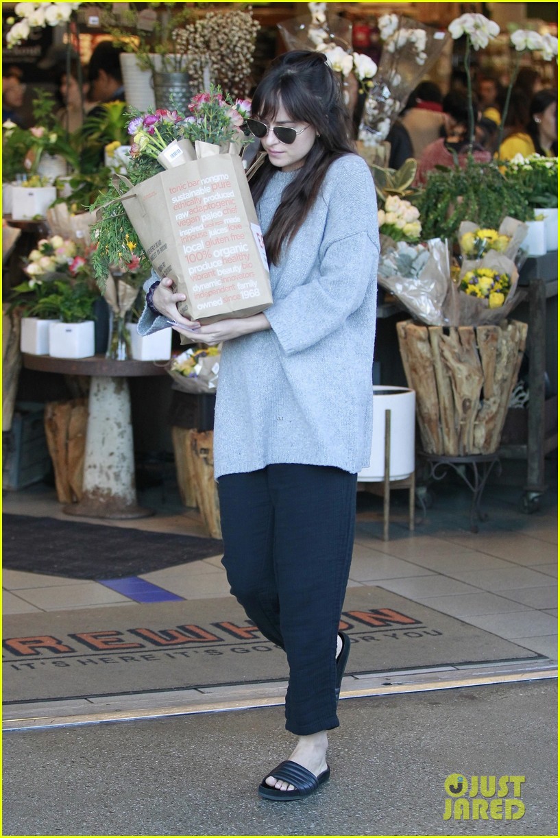 Dakota Johnson Goes Grocery Shopping & Grabs Lunch in West Hollywood