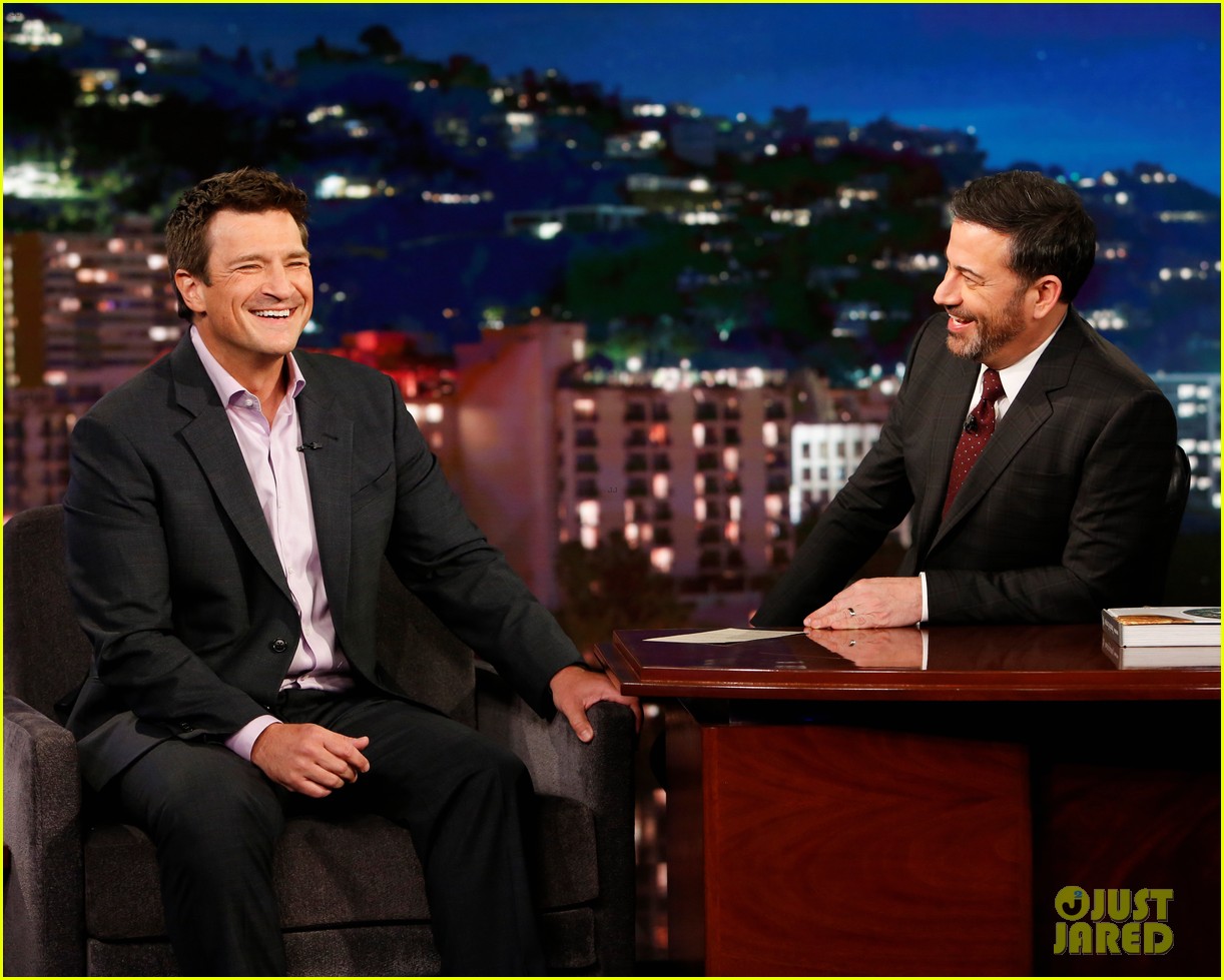 Photo nathan fillion calls audience members mother on jimmy kimmel