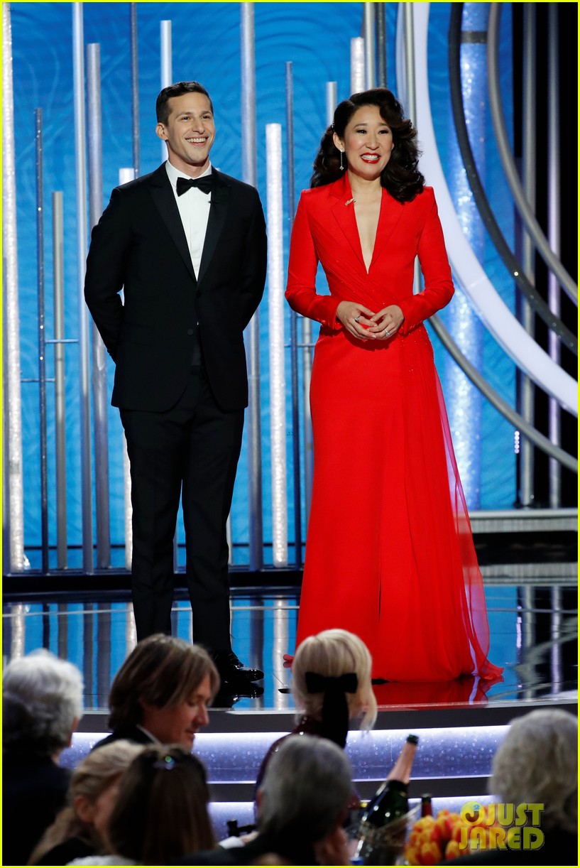 Andy Samberg & Sandra Oh Dish Out the Nicest Insults During Golden