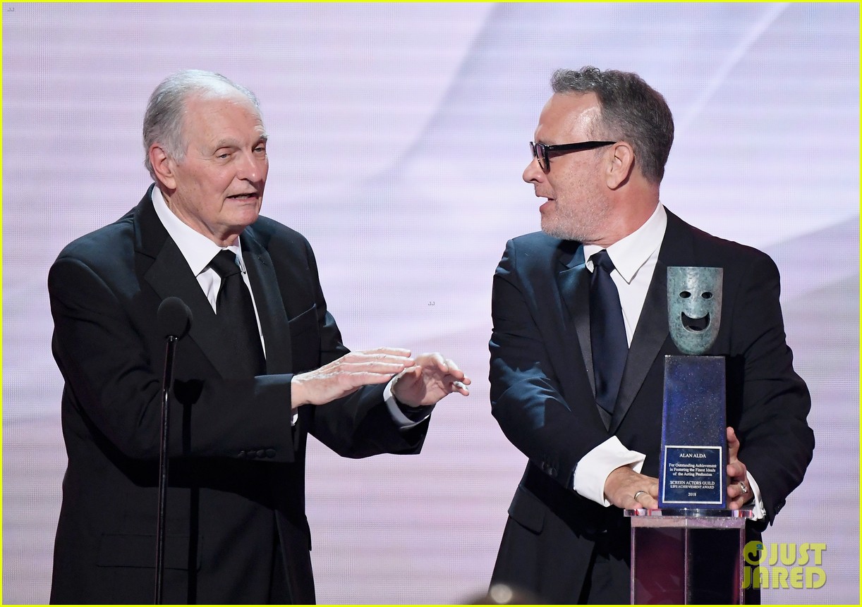 Tom Hanks Honors Alan Alda With Life Achievement Award at SAG Awards
