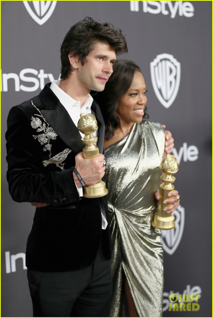 Ben Whishaw & Regina King Celebrate Their Golden Globes Wins Together
