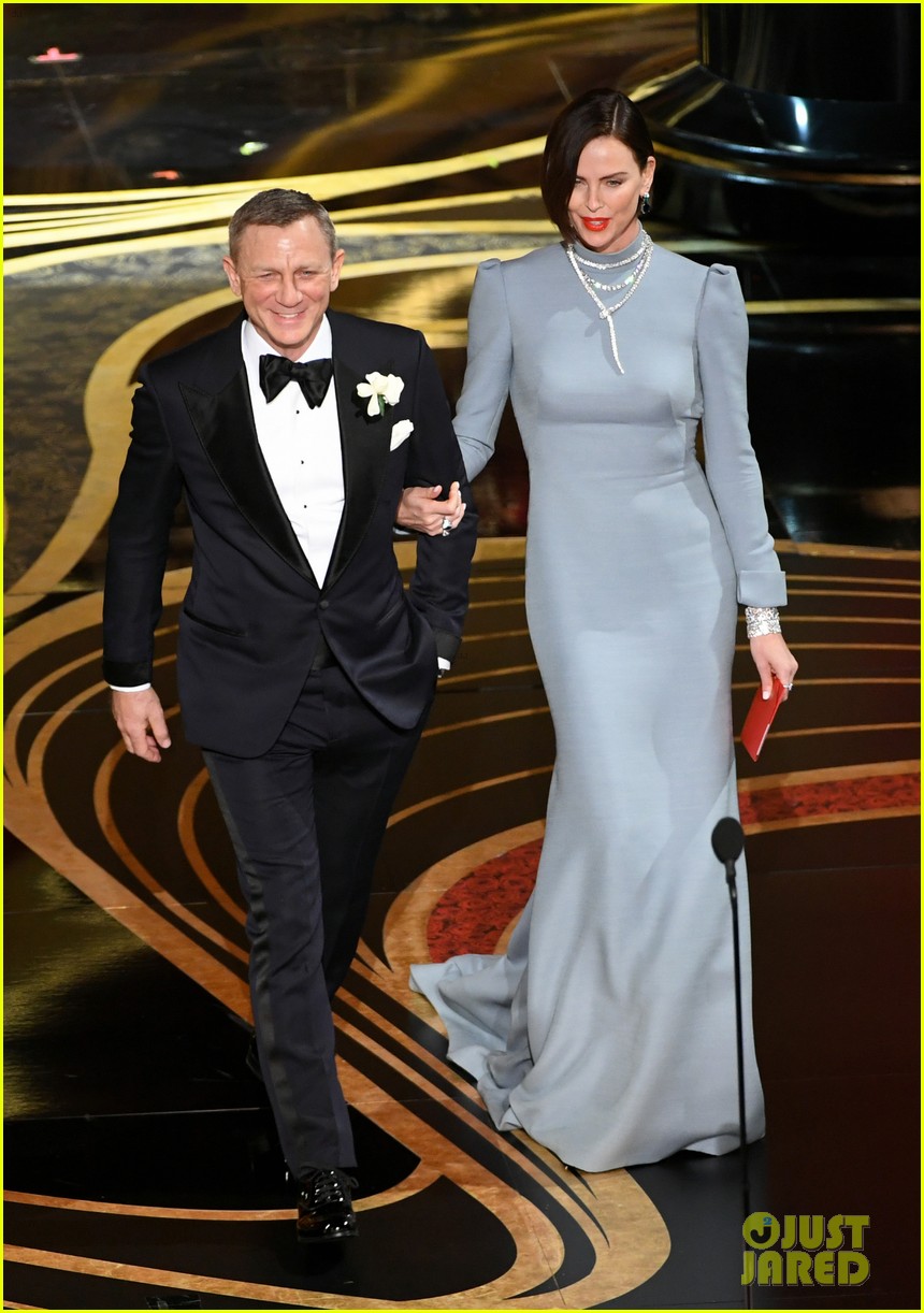 Daniel Craig Presents Best Supporting Actor Alongside Charlize Theron