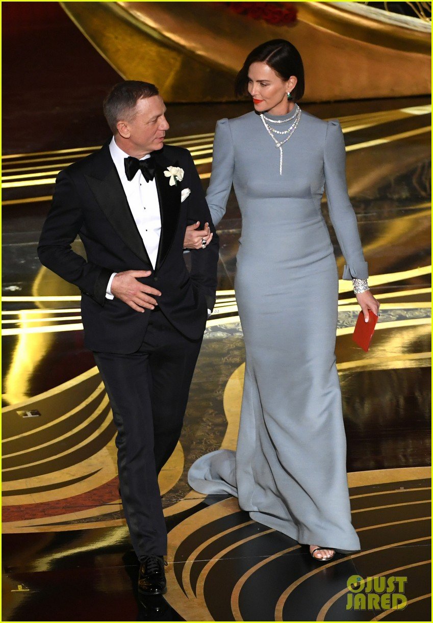 Daniel Craig Presents Best Supporting Actor Alongside Charlize Theron