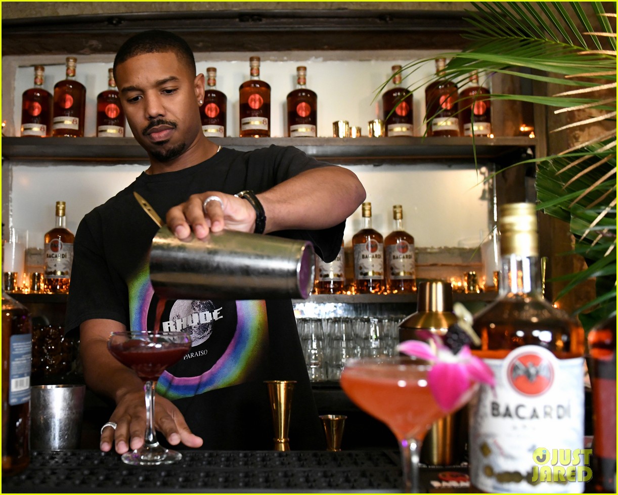 Photo michael b jordan mixed up drinks with bacardi 14 Photo 4238982 Just Jared