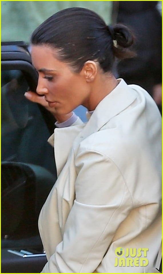 Kim Kardashian Visits Kanye West's Office Before a Road Trip With Khloe