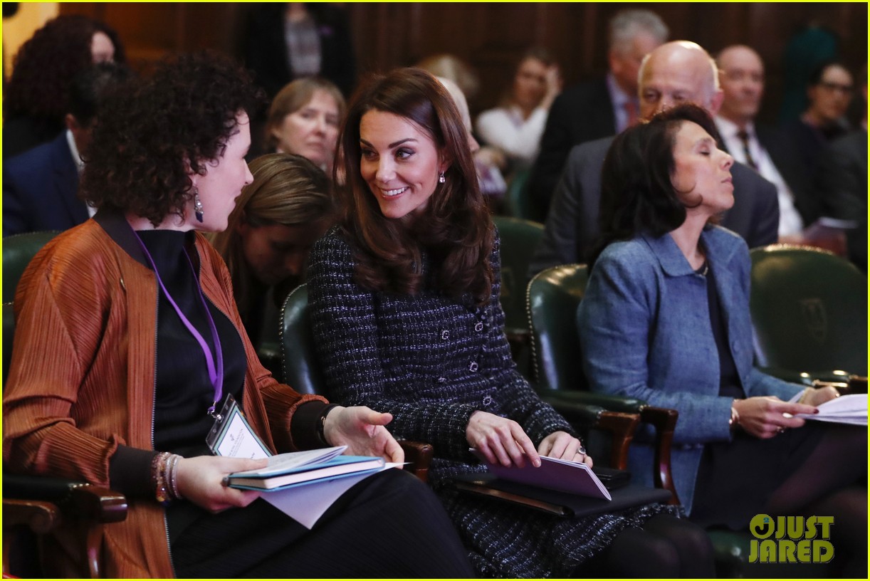 Duchess Kate Middleton Wears a Chic Tweed Look for Mental Health in