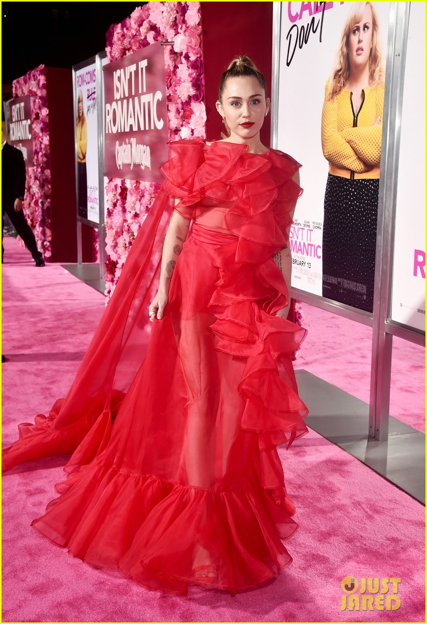 Miley Cyrus Attends 'Isn't It Romantic' Premiere Without Liam Hemsworth