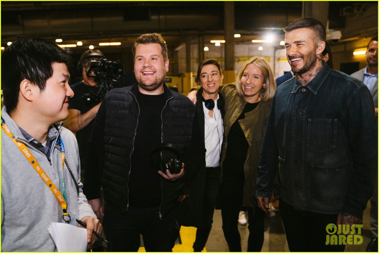 James Corden Pranks David Beckham With Hideous Statue of Himself Watch Here! Photo 4255645