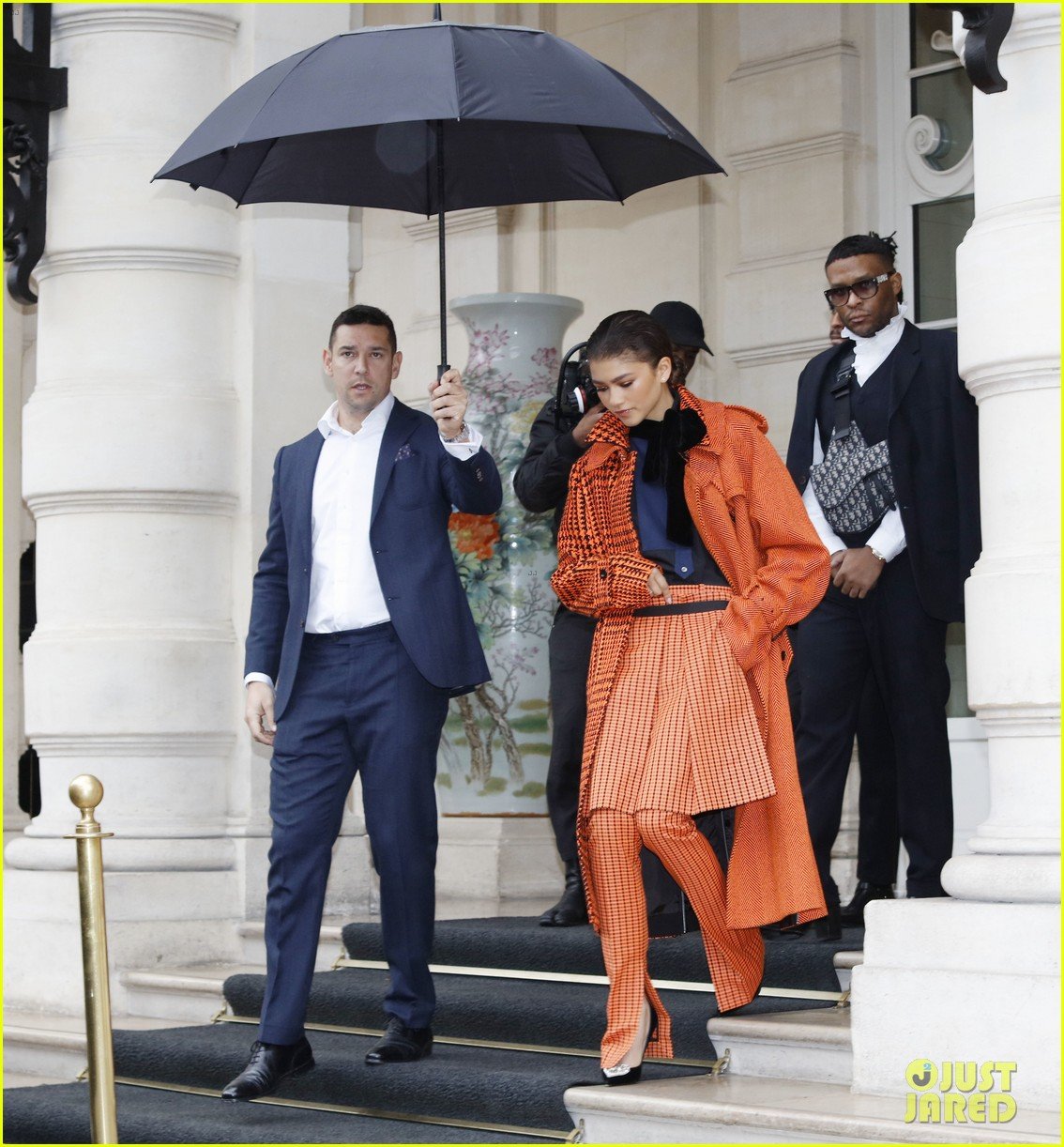 Photo: zendaya pops in orange while out during paris fashion week 04