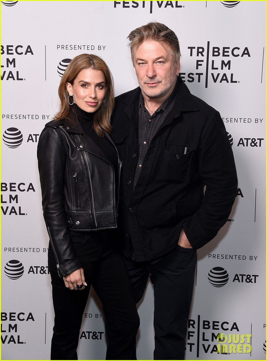 Alec & Hilaria Baldwin Share a Kiss at 'Crown Vic' Screening During
