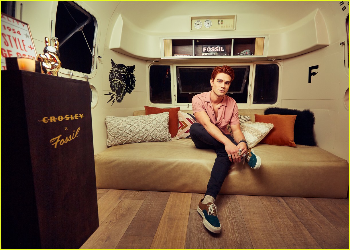 KJ Apa Shows Off Crosley x Fossil Collaboration in Nashville Photo
