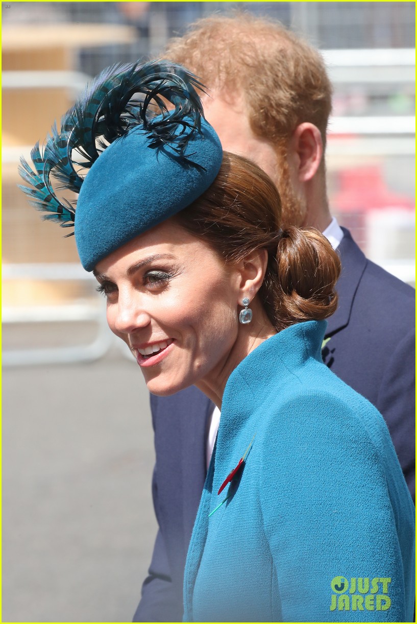 Kate Middleton & Prince Harry Share a Laugh Ahead of Anzac Day Service