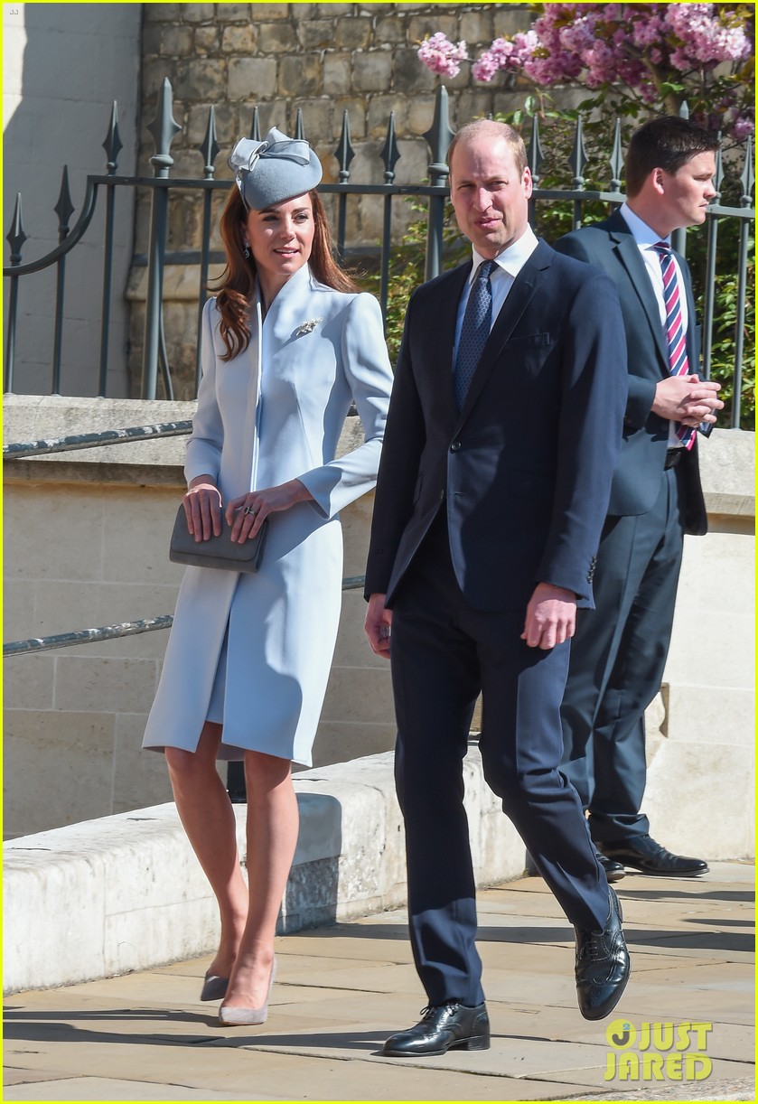 Prince William & Kate Middleton Attend Easter Sunday Services Photo