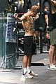 justin bieber goes shirtless for gym session in los angeles 04