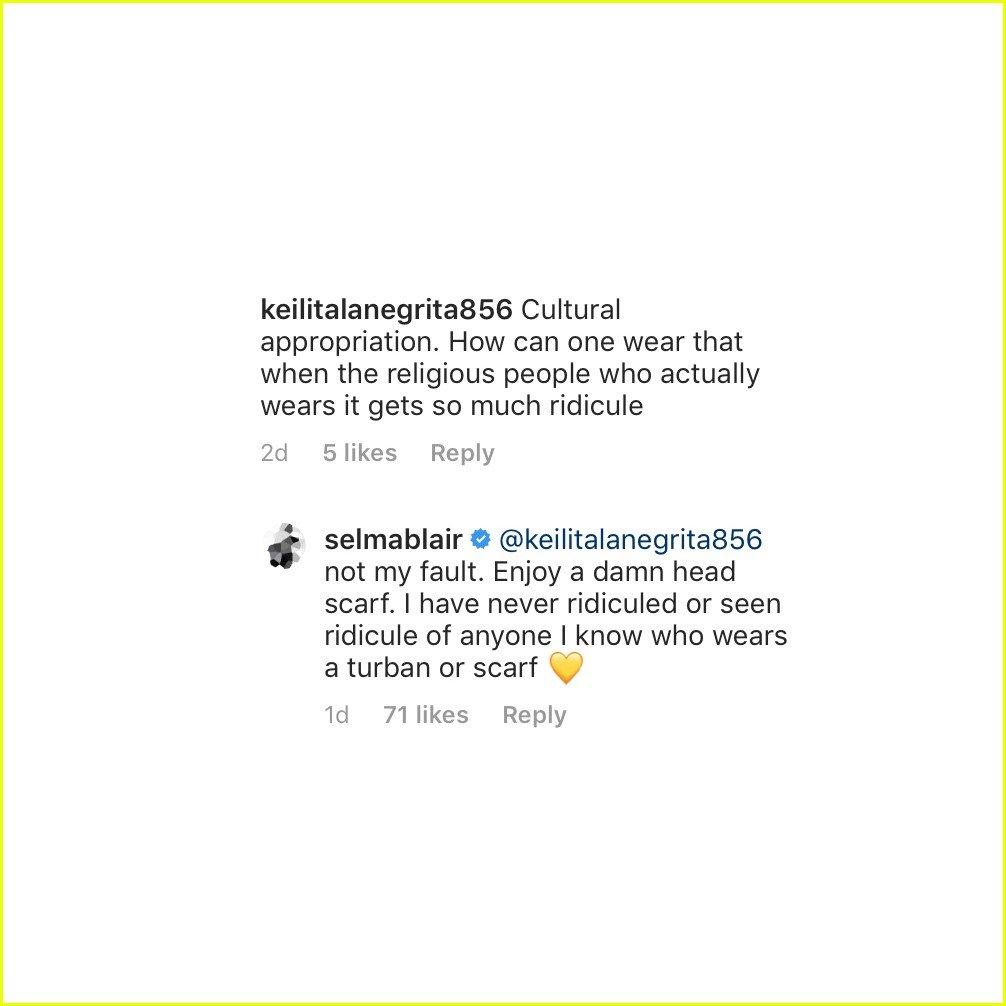 Selma Blair Responds to Accusations of Cultural Appropriation for