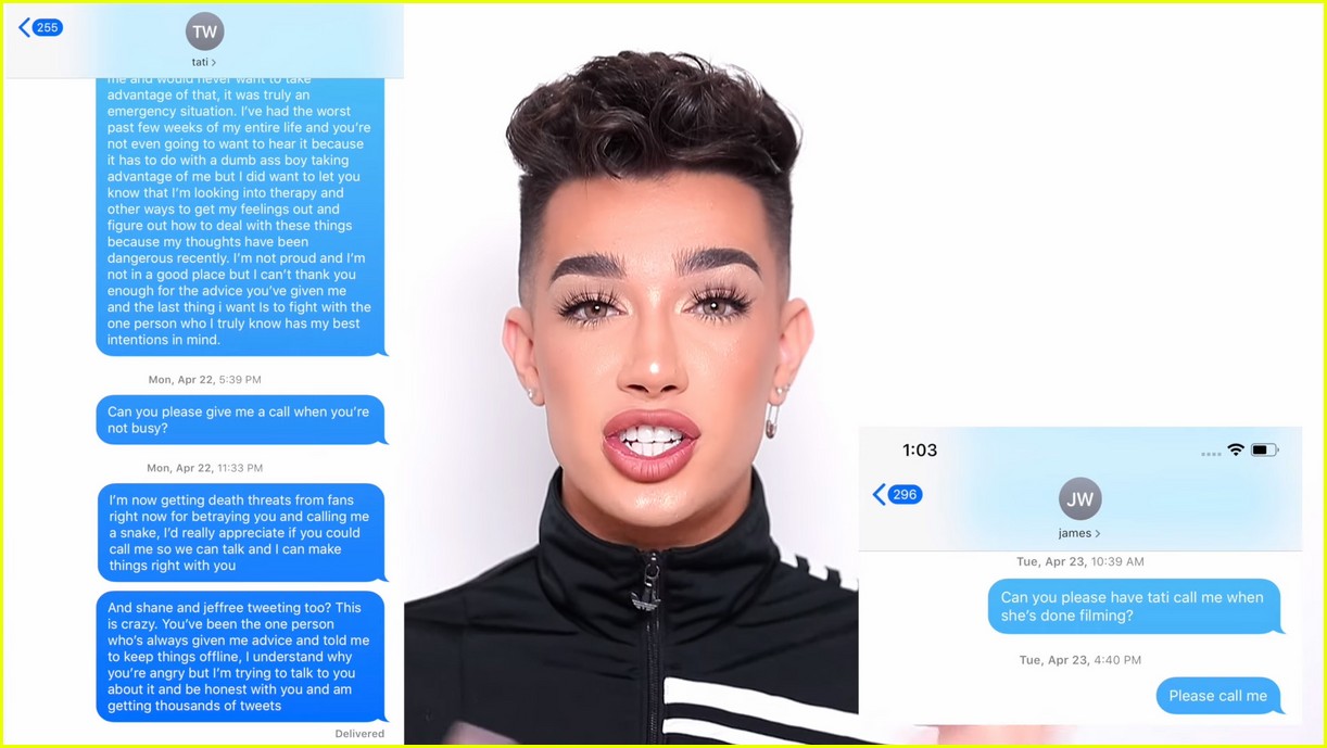 James Charles Responds to Tati Westbrook Video, Brings Receipts to