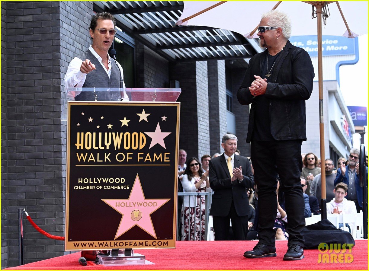 Matthew McConaughey Helps Present Guy Fieri with Star on Hollywood Walk
