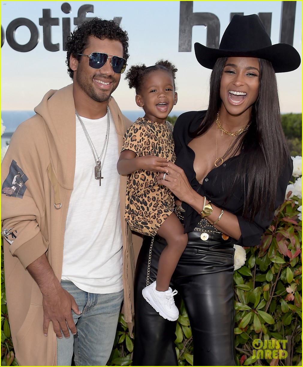 Ciara Gets Support from Russell Wilson & Daughter Sienna at Spotify x