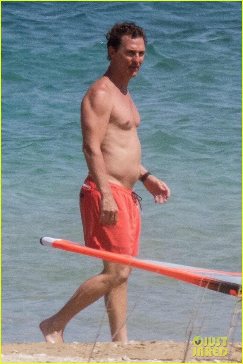 matthew mcconaughey and chet hanks go shirtless at the beach in greece 064315486