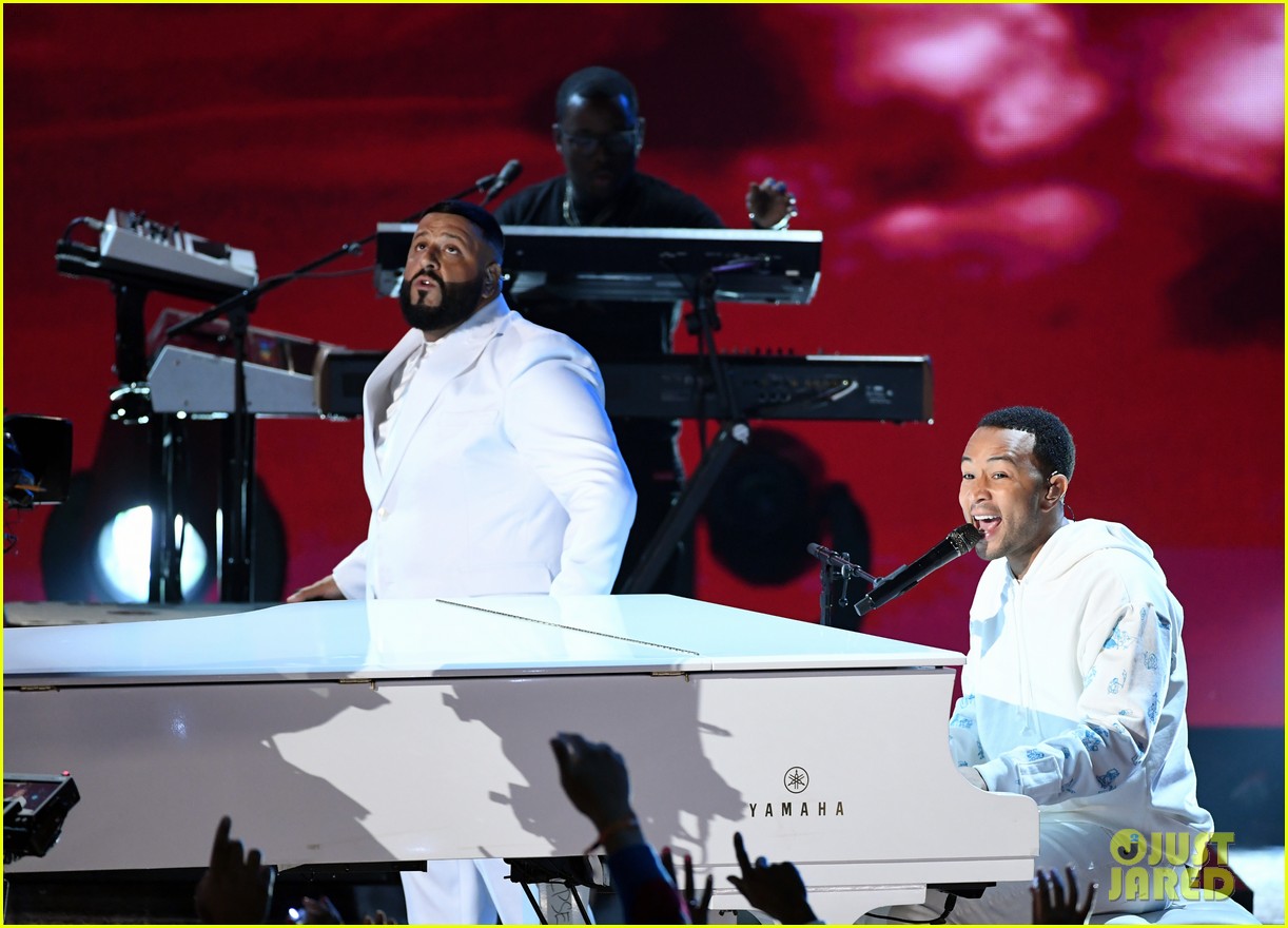 John Legend & DJ Khaled Pay Tribute to Nipsey Hussle at BET Awards 2019