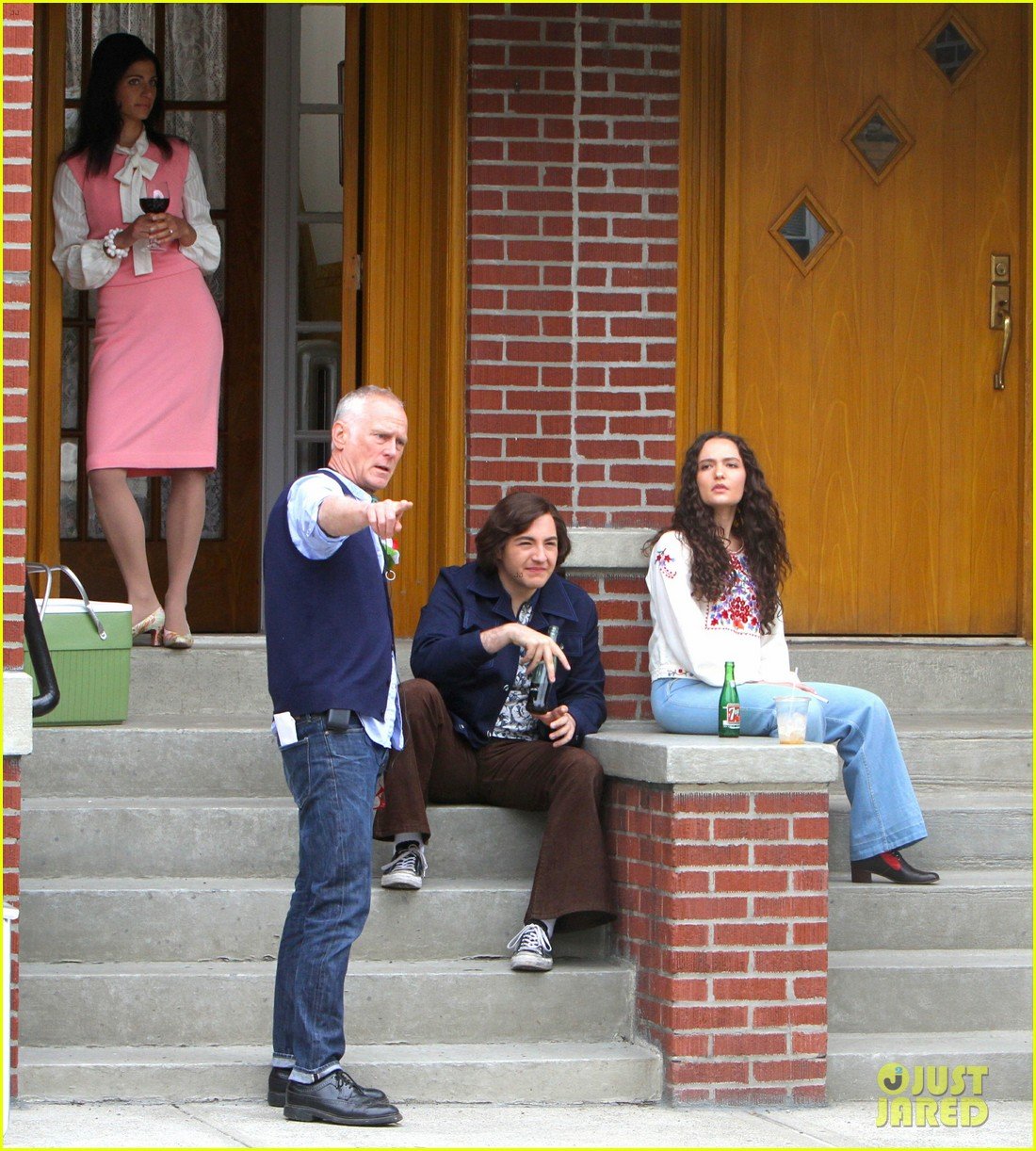 Photo michael gandolfini films the sopranos prequel with co star