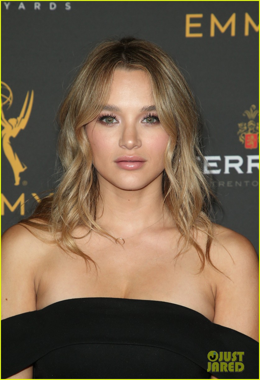 Hunter King Rocks Chic Black Jumpsuit at Daytime Emmys Event Photo