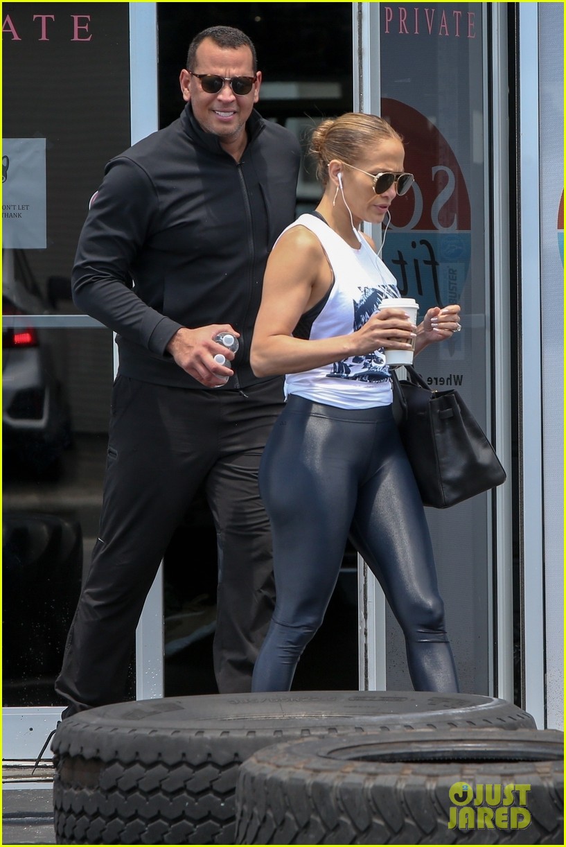 Jennifer Lopez & Alex Rodriguez Work Out Together at the Gym in Miami