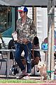dylan mcdermott grabs a cool treat while walking his dog 05