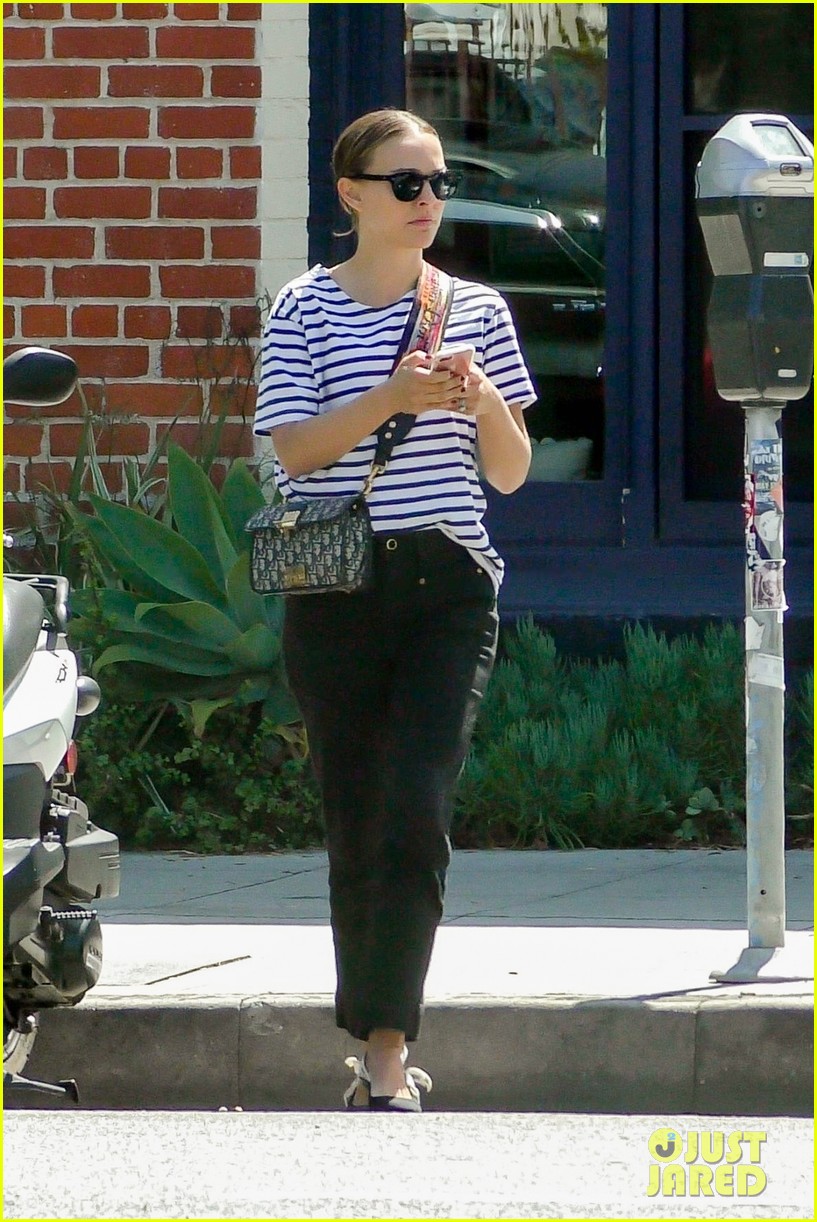 Photo: natalie portman sports striped shirt for lunch in los feliz 03