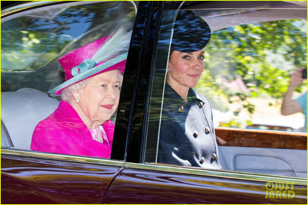 Kate Middleton & Prince William Queen Elizabeth to Church in