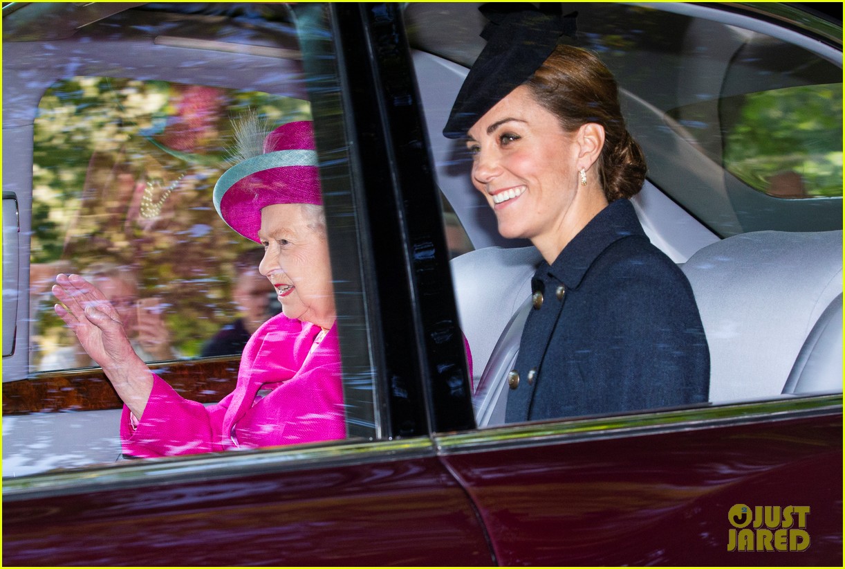 Kate Middleton & Prince William Queen Elizabeth to Church in