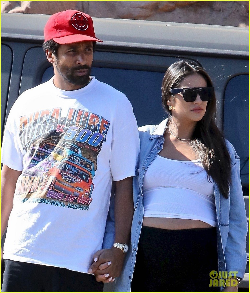 Pregnant Shay Mitchell Wears a Crop Top for a Weekend BBQ: Photo