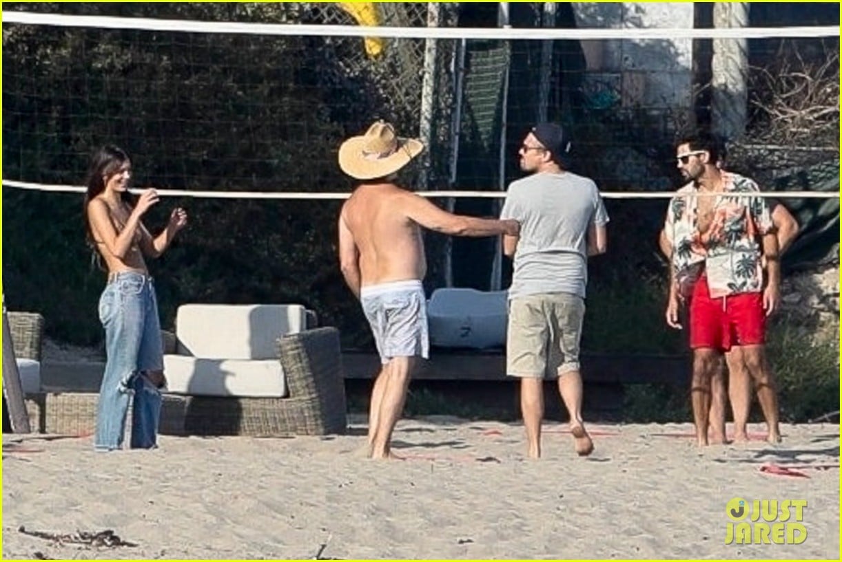 Leonardo DiCaprio Plays Beach Volleyball with Girlfriend Camila Morrone