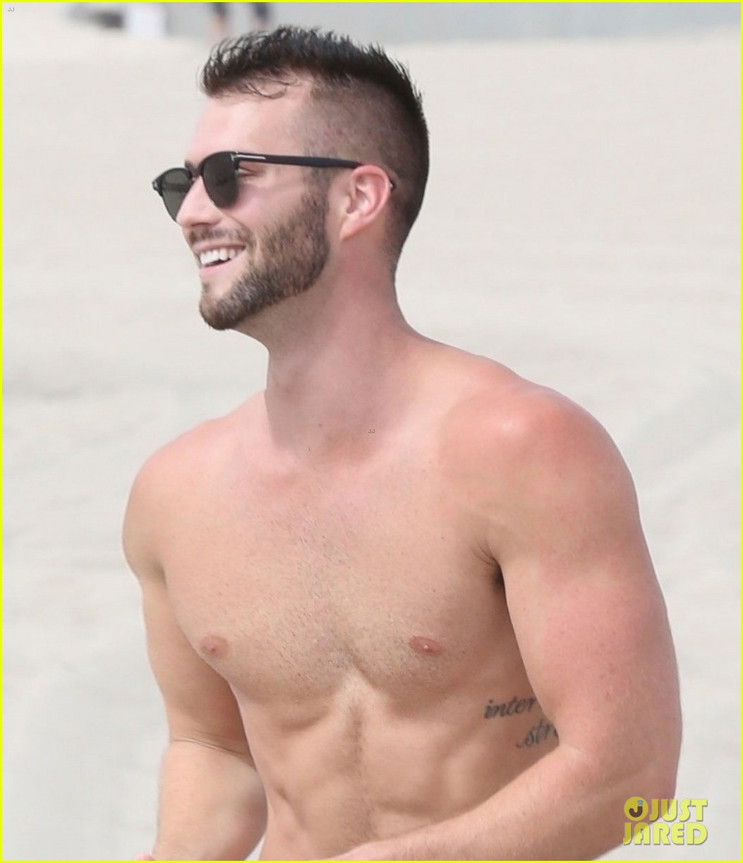 NFL Player Ryan Russell Hits the Beach with Boyfriend Corey O'Brien ...