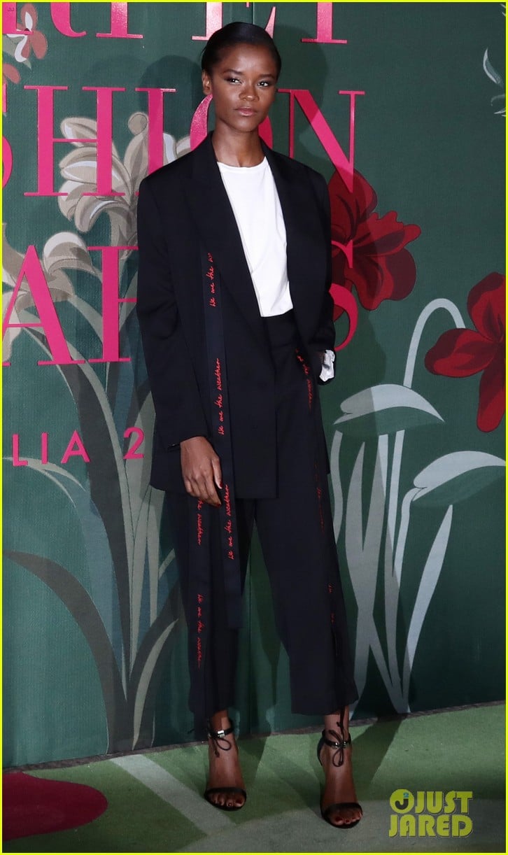 Shailene Woodley & Letitia Wright Go Glam in Black for Green Carpet