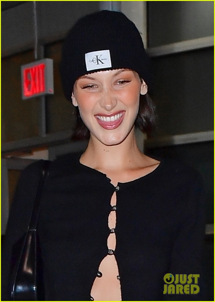 Bella Hadid Wears Black Beanie in NYC After Being Named Most Beautiful