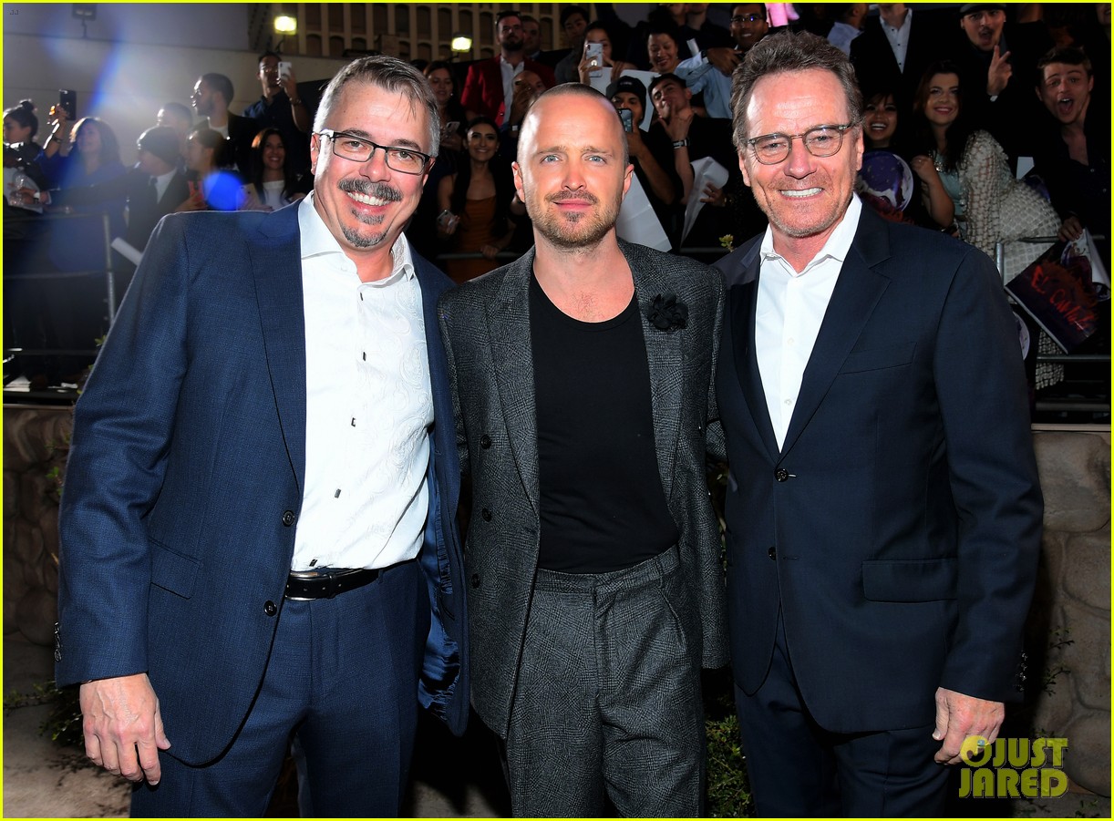 Bryan Cranston Supports Aaron Paul at 'Breaking Bad' Movie Premiere