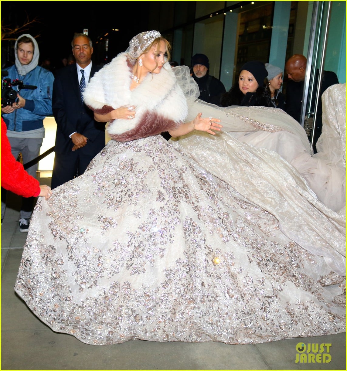 Jennifer Lopez Wows in Glamorous Wedding Dress on 'Marry Me' Set