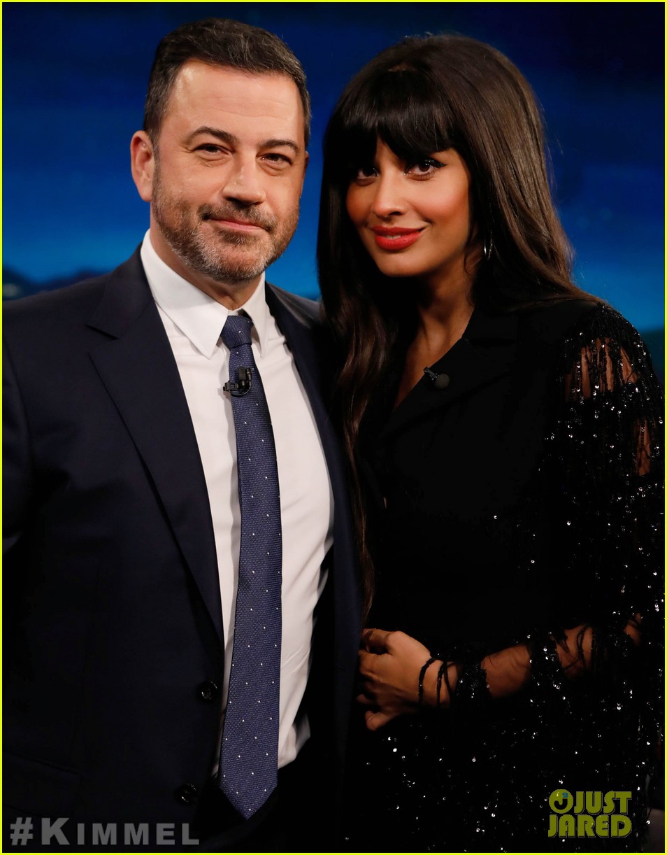 Jameela Jamil Tells 'Kimmel' She 'Almost Died' Due To Ted Danson's