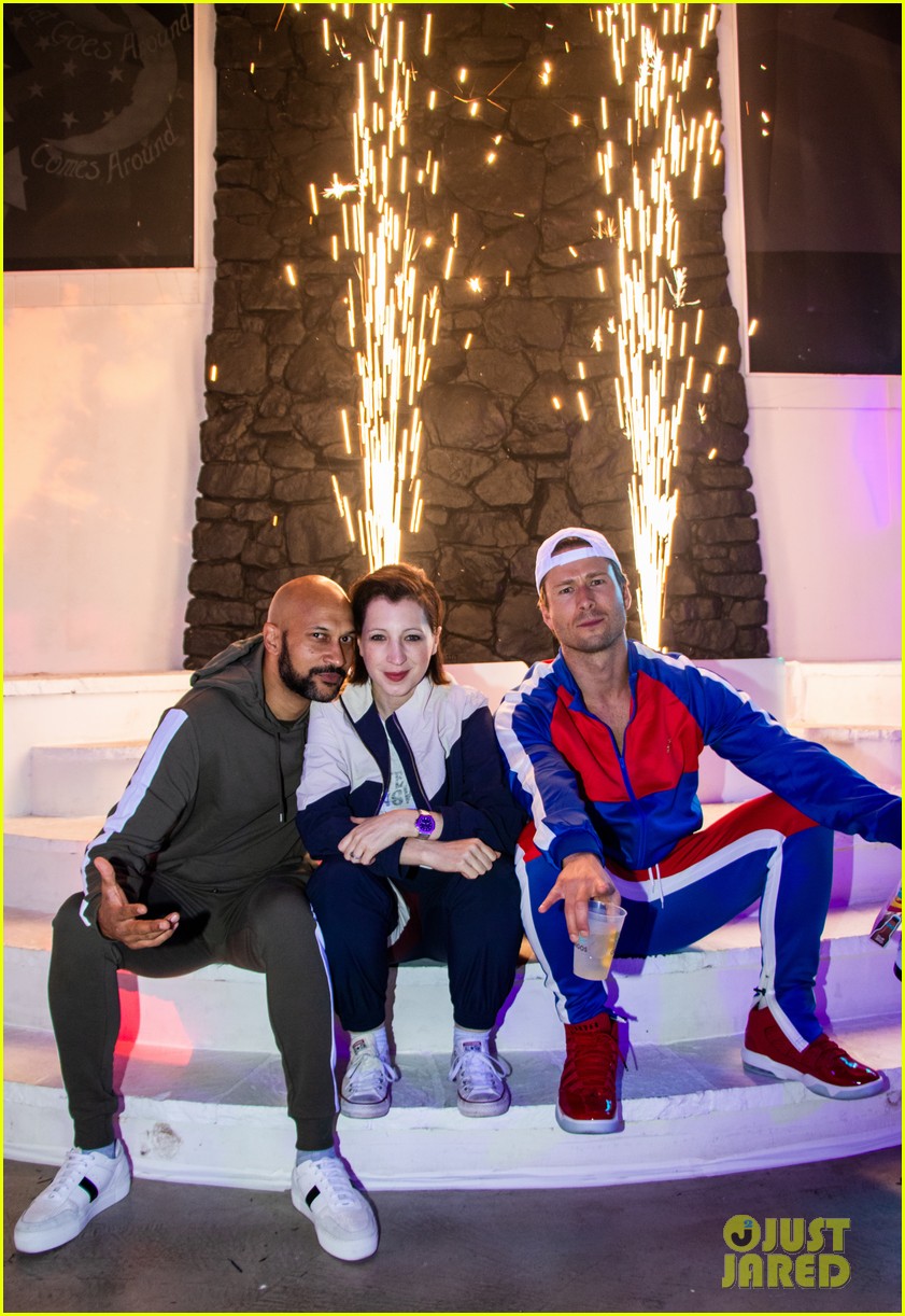 Glen Powell&rsquo;s Friends All Wore Tracksuits to His Birthday Party!: Photo