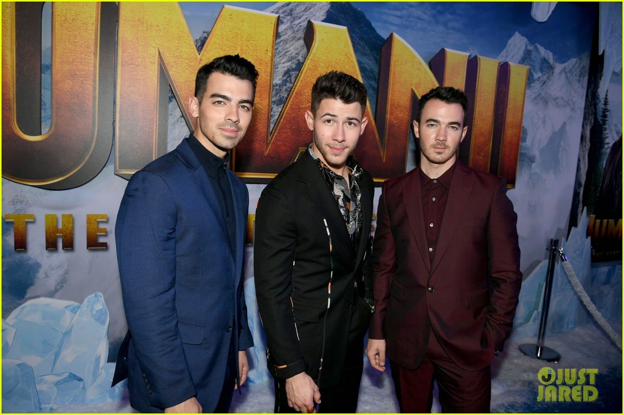 Nick Jonas' Brothers Support Him at 'Jumanji The Next Level' L.A