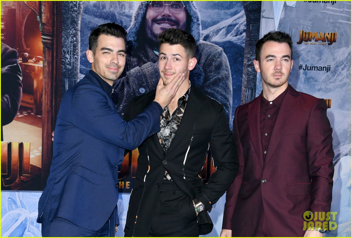 Nick Jonas' Brothers Support Him at 'Jumanji The Next Level' L.A