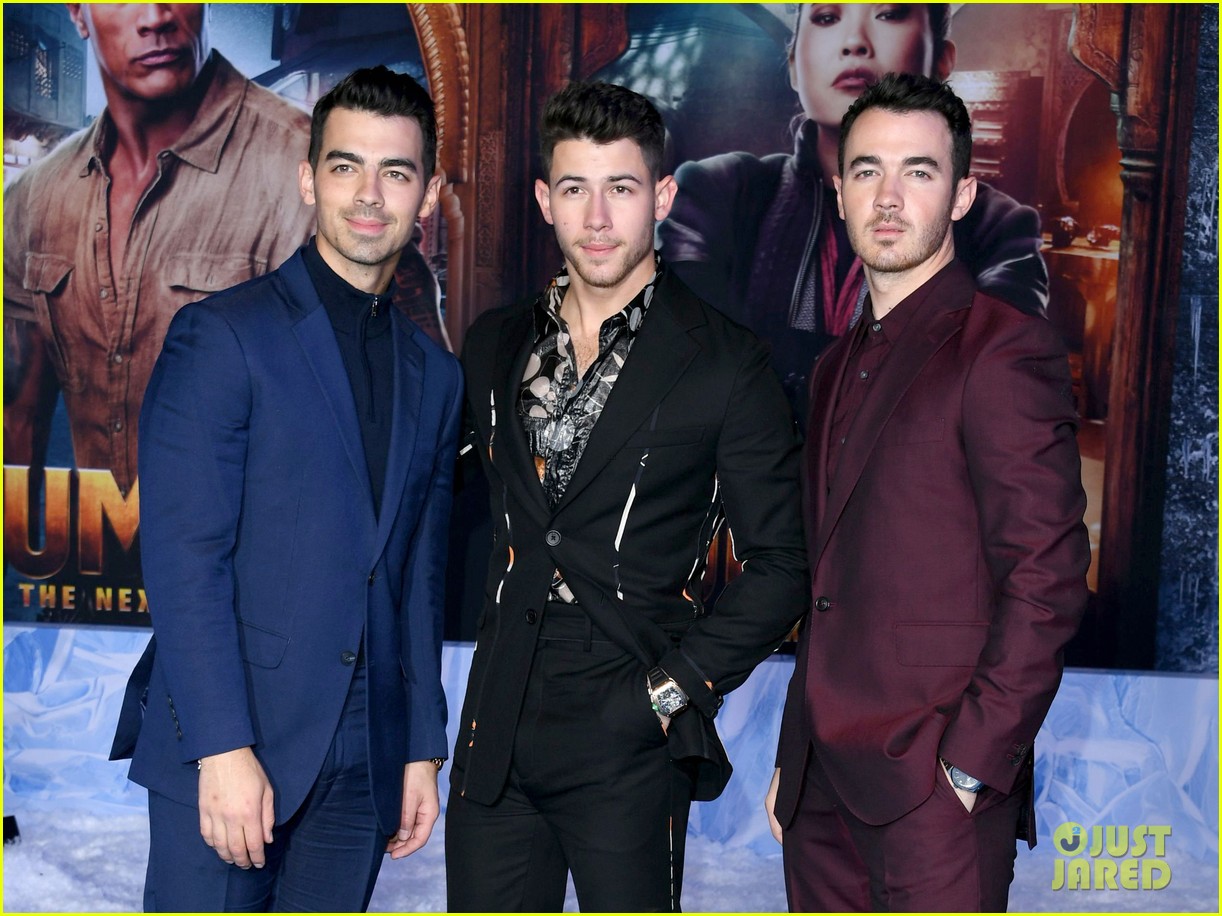 Nick Jonas' Brothers Support Him at 'Jumanji The Next Level' L.A